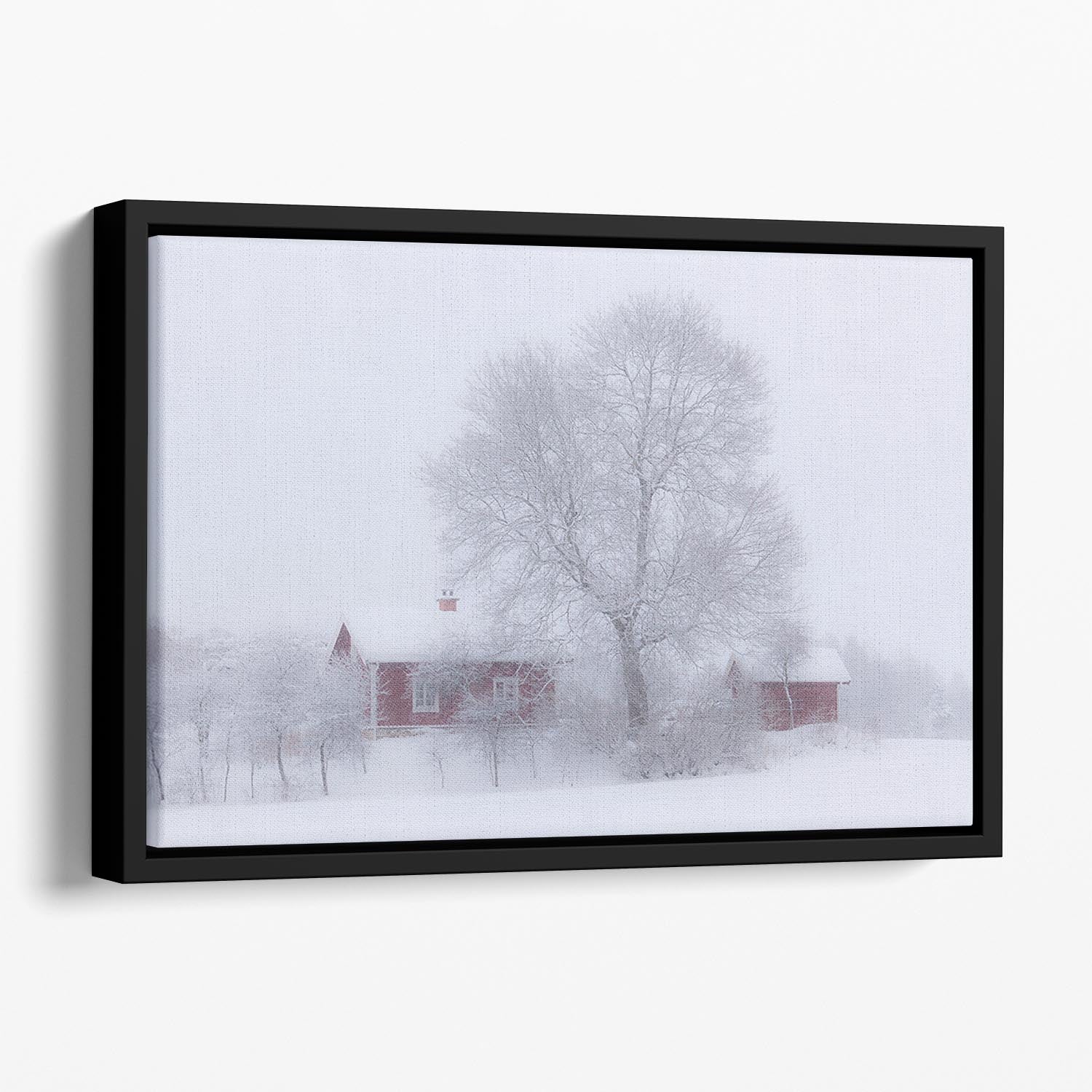 Winter Idyll Floating Framed Canvas - Canvas Art Rocks - 1