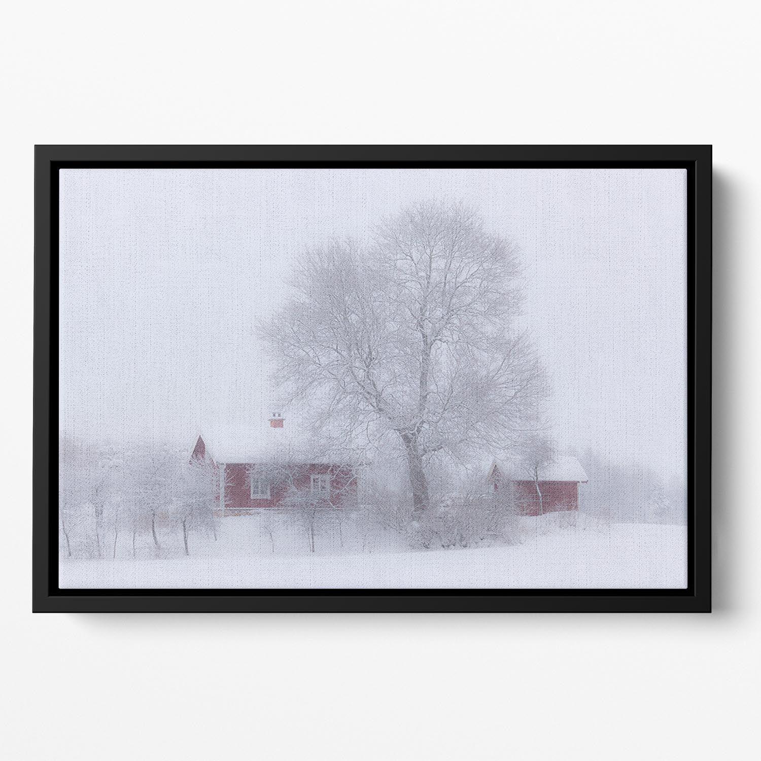 Winter Idyll Floating Framed Canvas - Canvas Art Rocks - 2