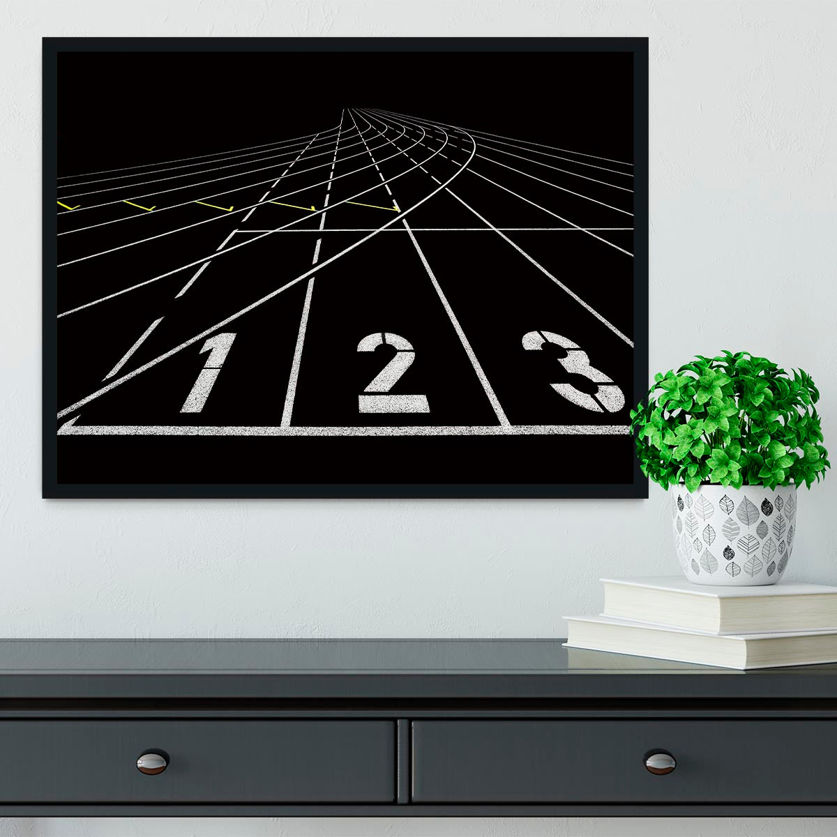 Running Track Framed Print - Canvas Art Rocks - 2