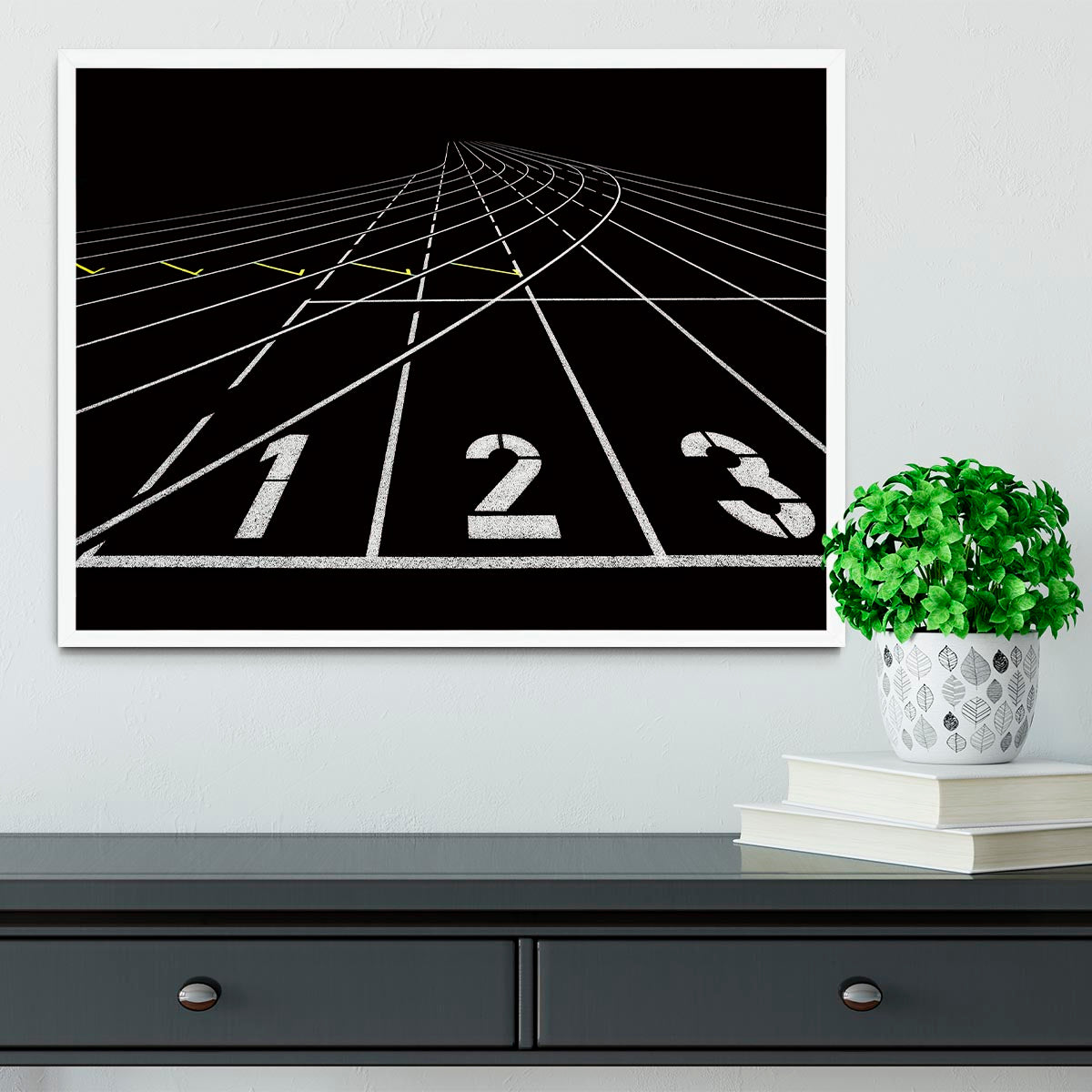 Running Track Framed Print - Canvas Art Rocks -6