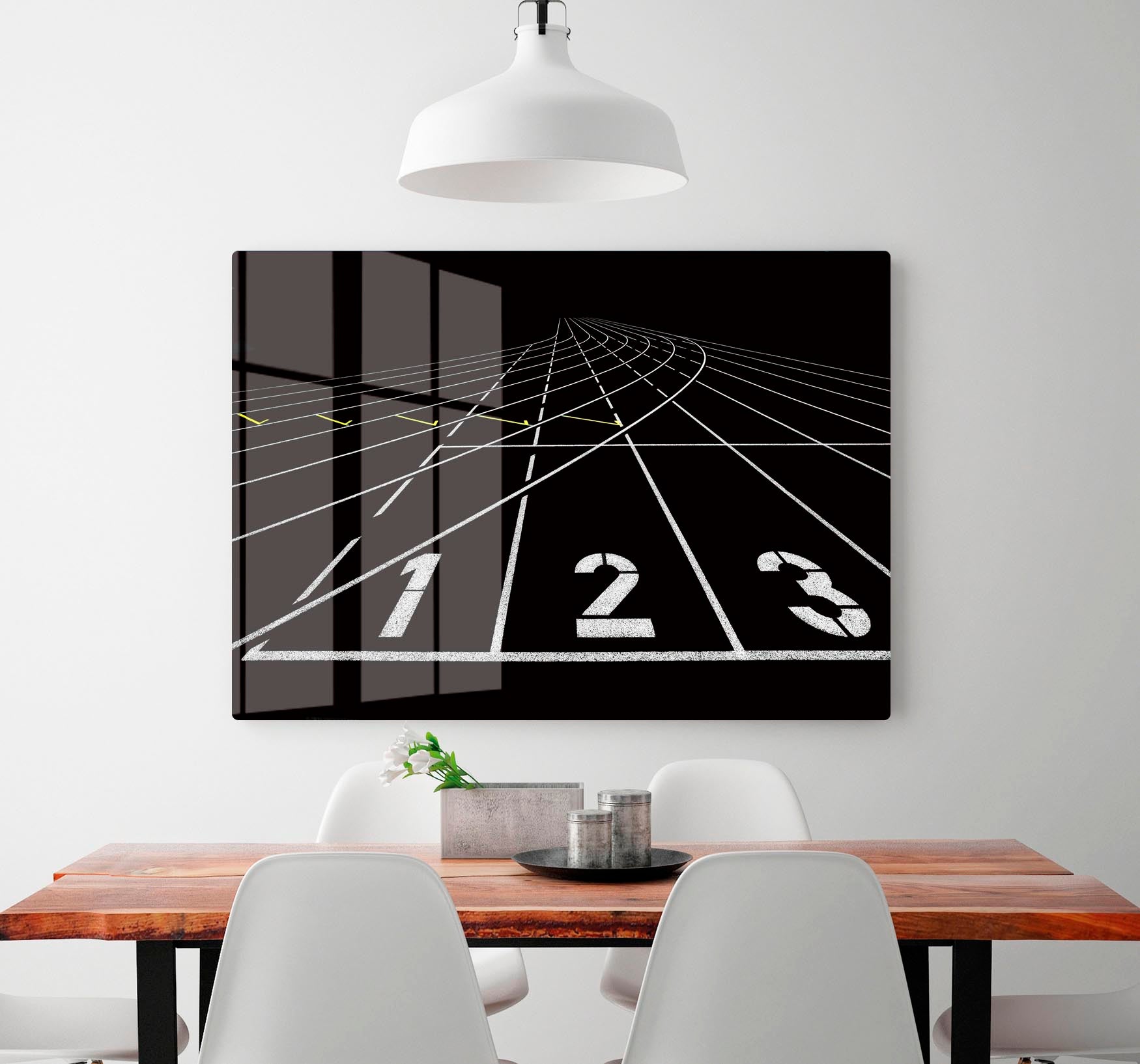 Running Track HD Metal Print - Canvas Art Rocks - 2