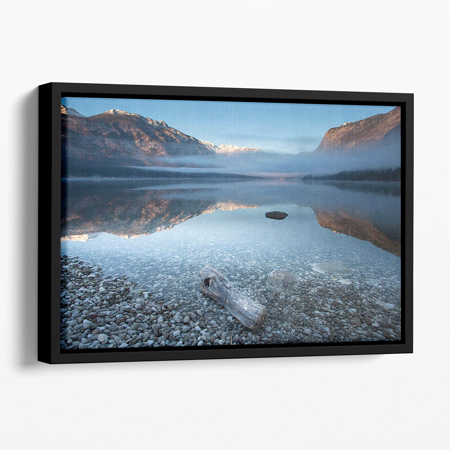 Bohinj's Tranquility Floating Framed Canvas - Canvas Art Rocks - 1