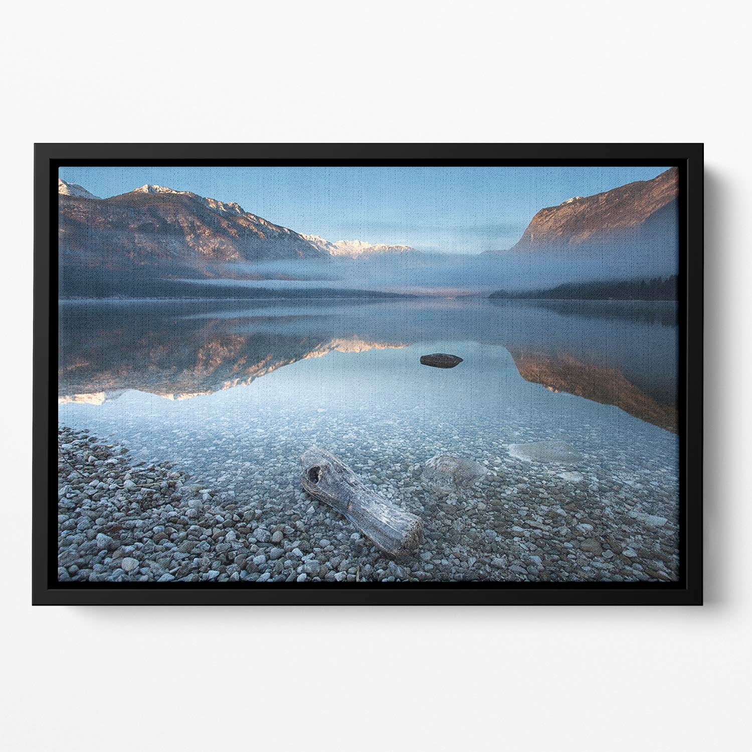 Bohinj's Tranquility Floating Framed Canvas - Canvas Art Rocks - 2