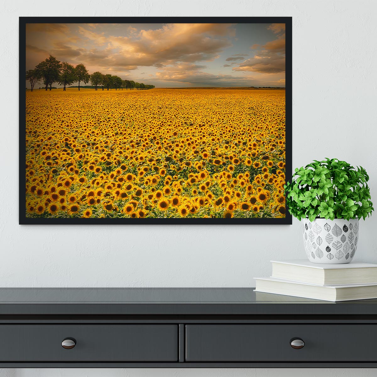 Sunflowers Framed Print - Canvas Art Rocks - 2