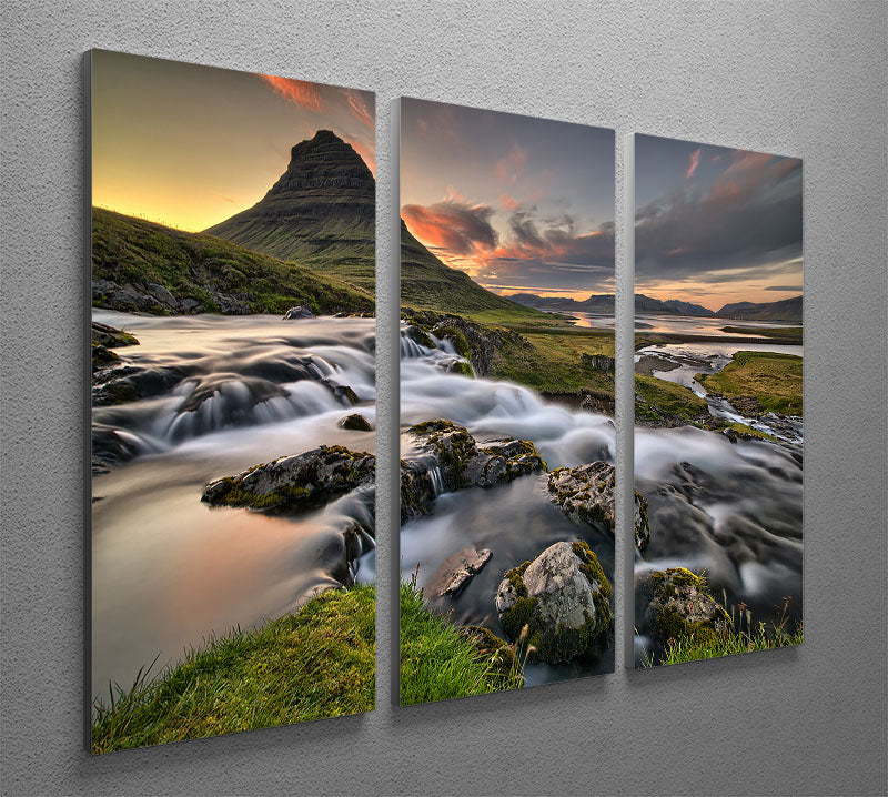 Early In The Morning 3 Split Panel Canvas Print - Canvas Art Rocks - 2