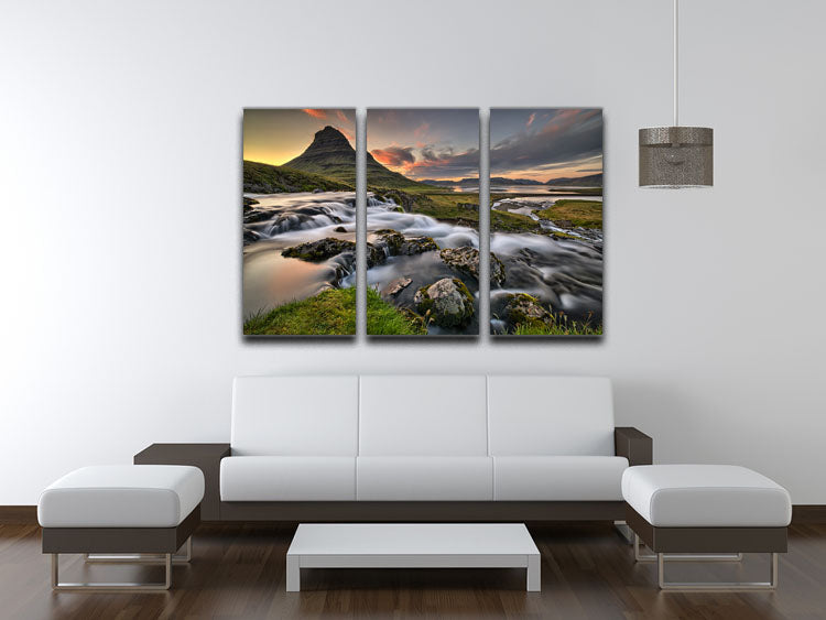 Early In The Morning 3 Split Panel Canvas Print - Canvas Art Rocks - 3