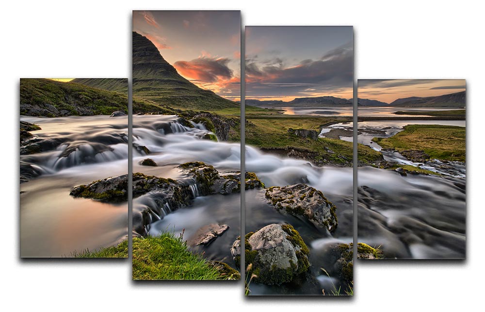 Early In The Morning 4 Split Panel Canvas - Canvas Art Rocks - 1