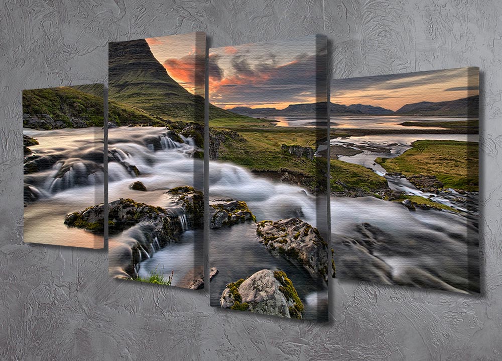Early In The Morning 4 Split Panel Canvas - Canvas Art Rocks - 2