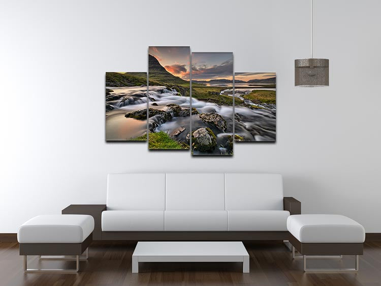 Early In The Morning 4 Split Panel Canvas - Canvas Art Rocks - 3