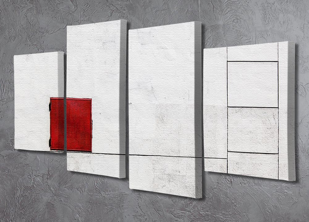 Suprematism Is All Around 4 Split Panel Canvas - Canvas Art Rocks - 2