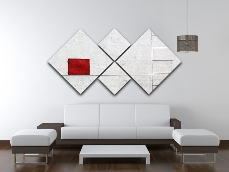 Suprematism Is All Around 4 Square Multi Panel Canvas - Canvas Art Rocks - 3