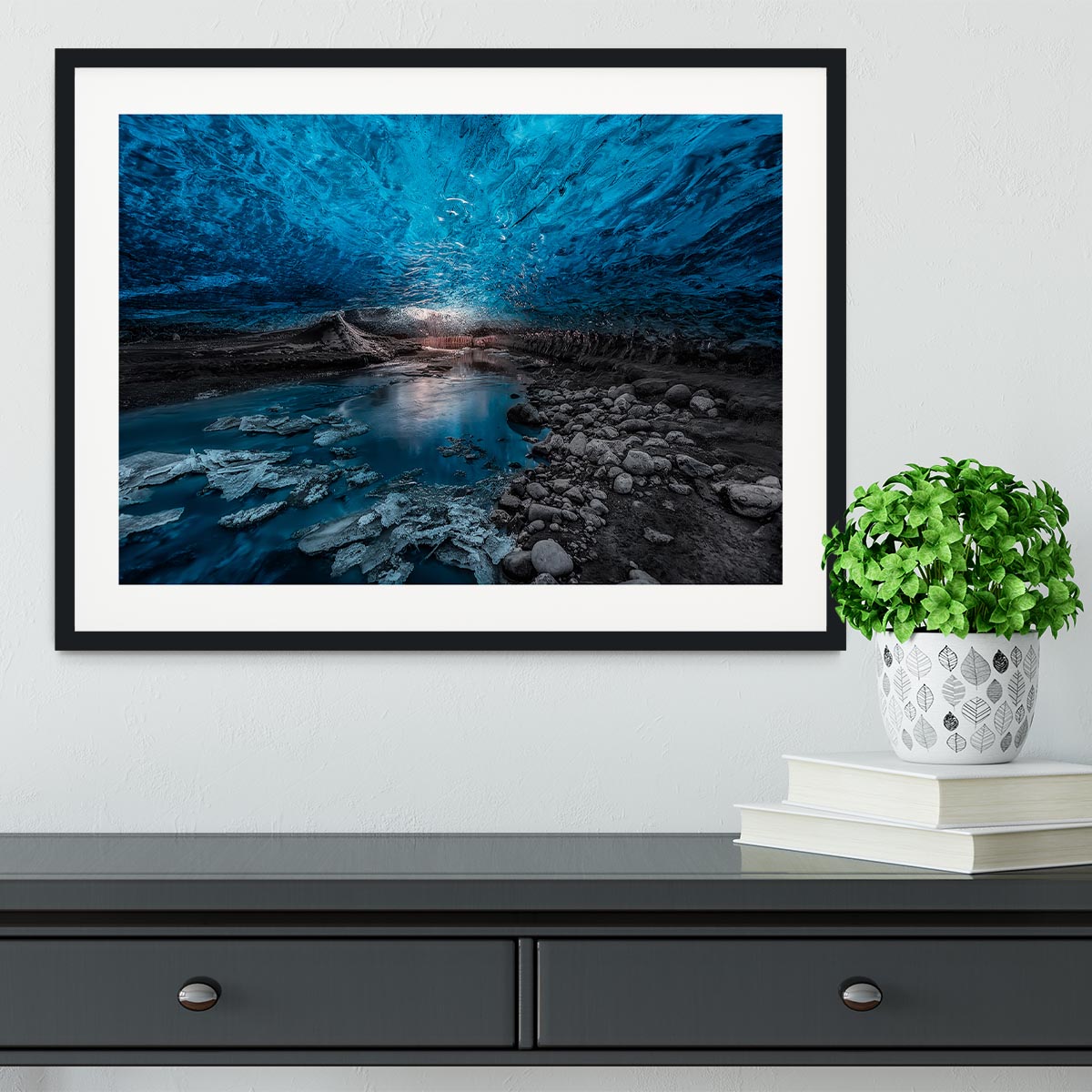 Ice Cave Framed Print - Canvas Art Rocks - 1