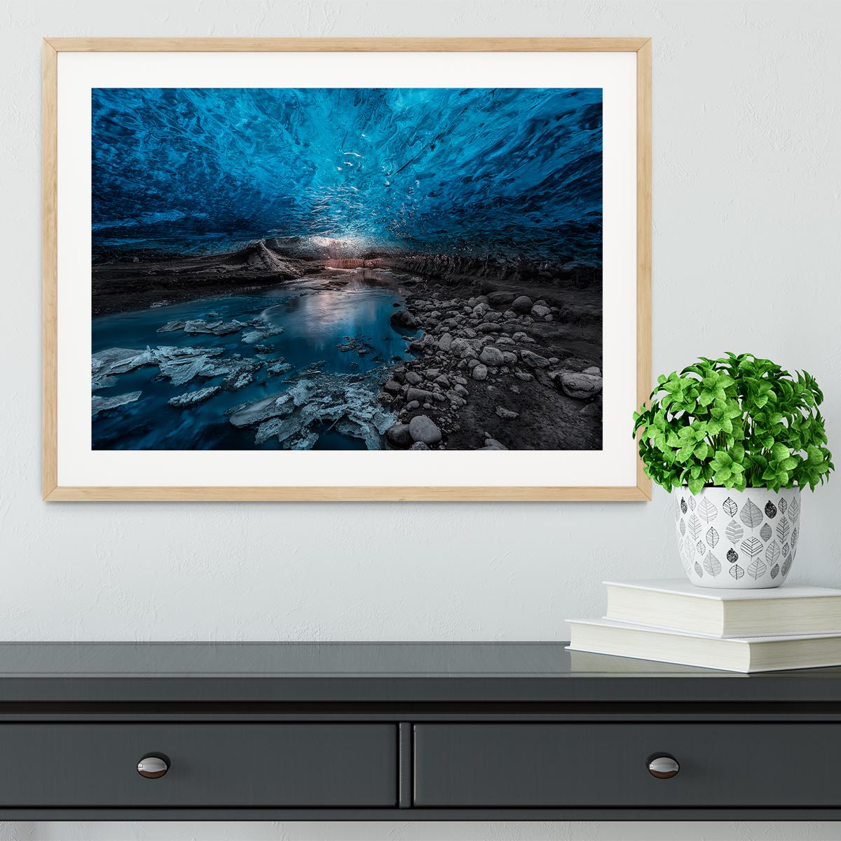 Ice Cave Framed Print - Canvas Art Rocks - 3