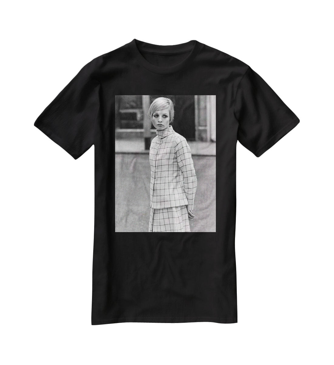 60s model Twiggy T-Shirt - Canvas Art Rocks - 1