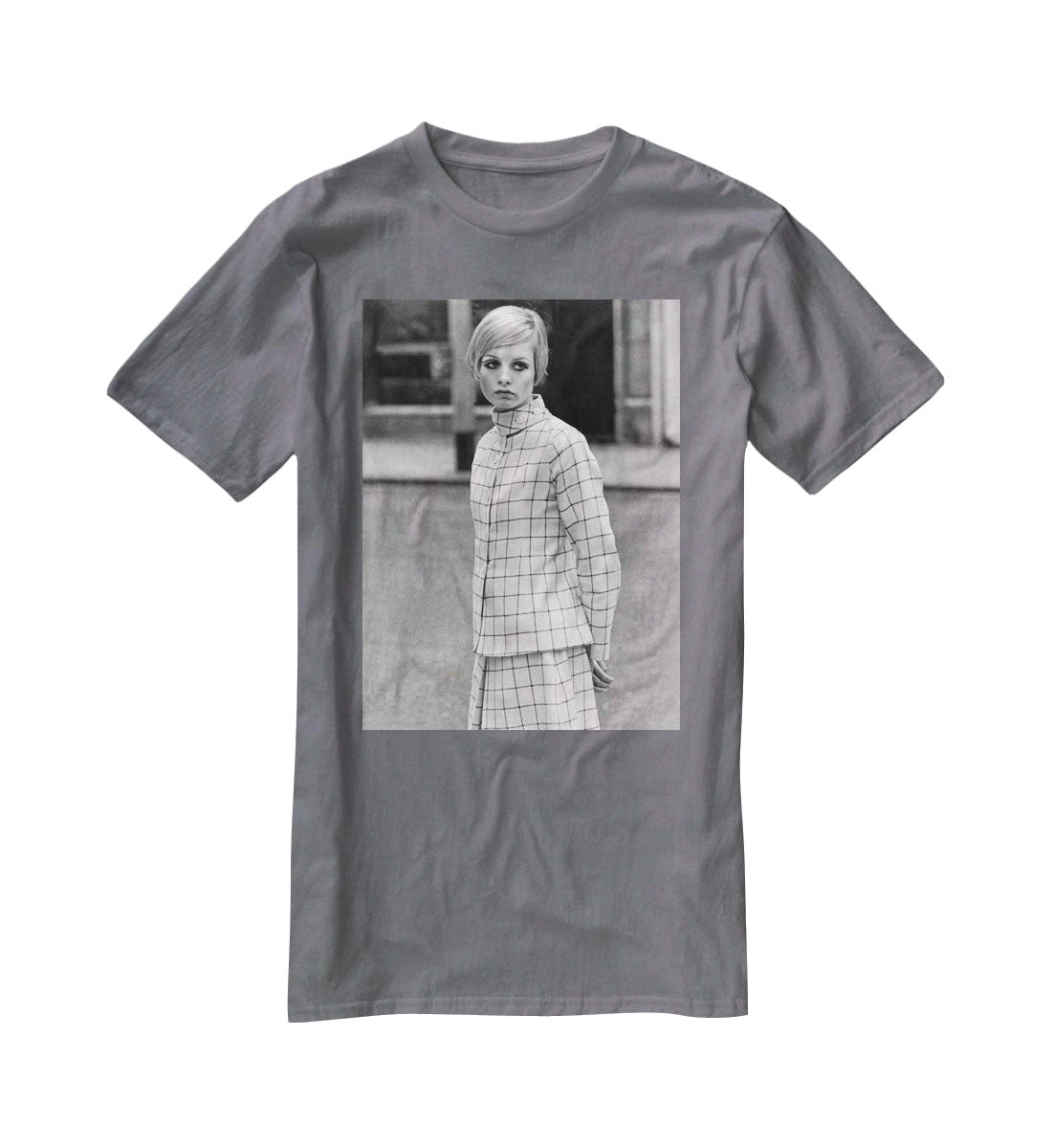 60s model Twiggy T-Shirt - Canvas Art Rocks - 3