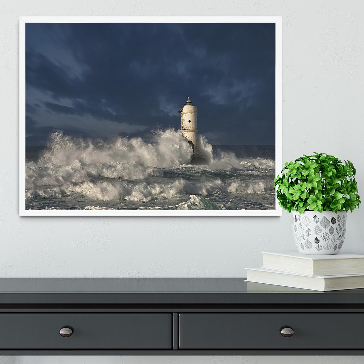 Faro Di Mangiabarche Calasetta-Sardegna Framed Print - Canvas Art Rocks -6