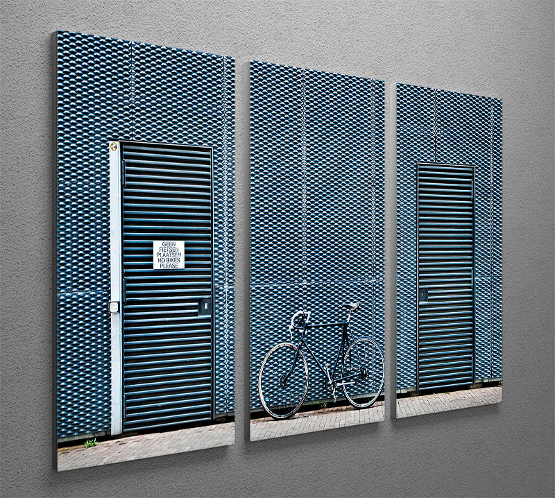 No Bikes Please 3 Split Panel Canvas Print - Canvas Art Rocks - 2