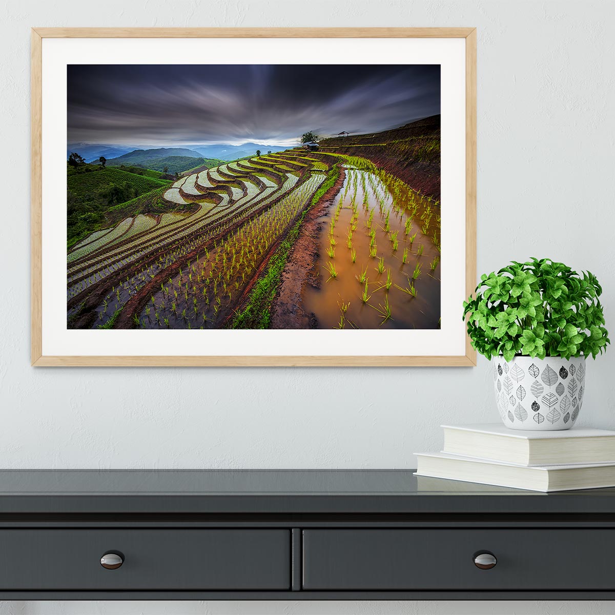 Unseen Rice Field Framed Print - Canvas Art Rocks - 3