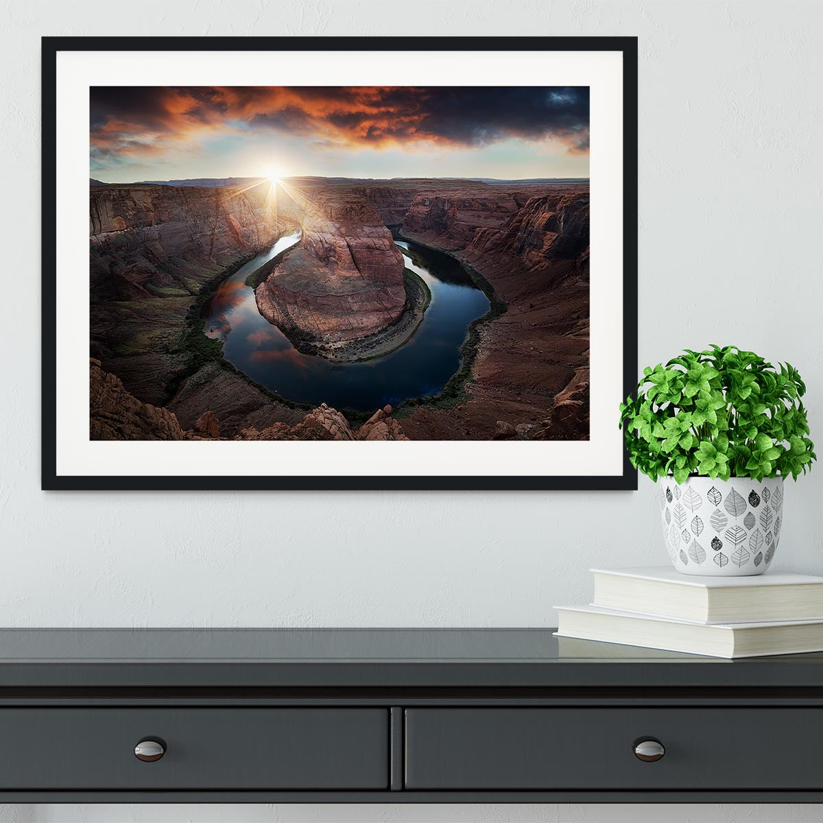 Horseshoe Bend Framed Print - Canvas Art Rocks - 1