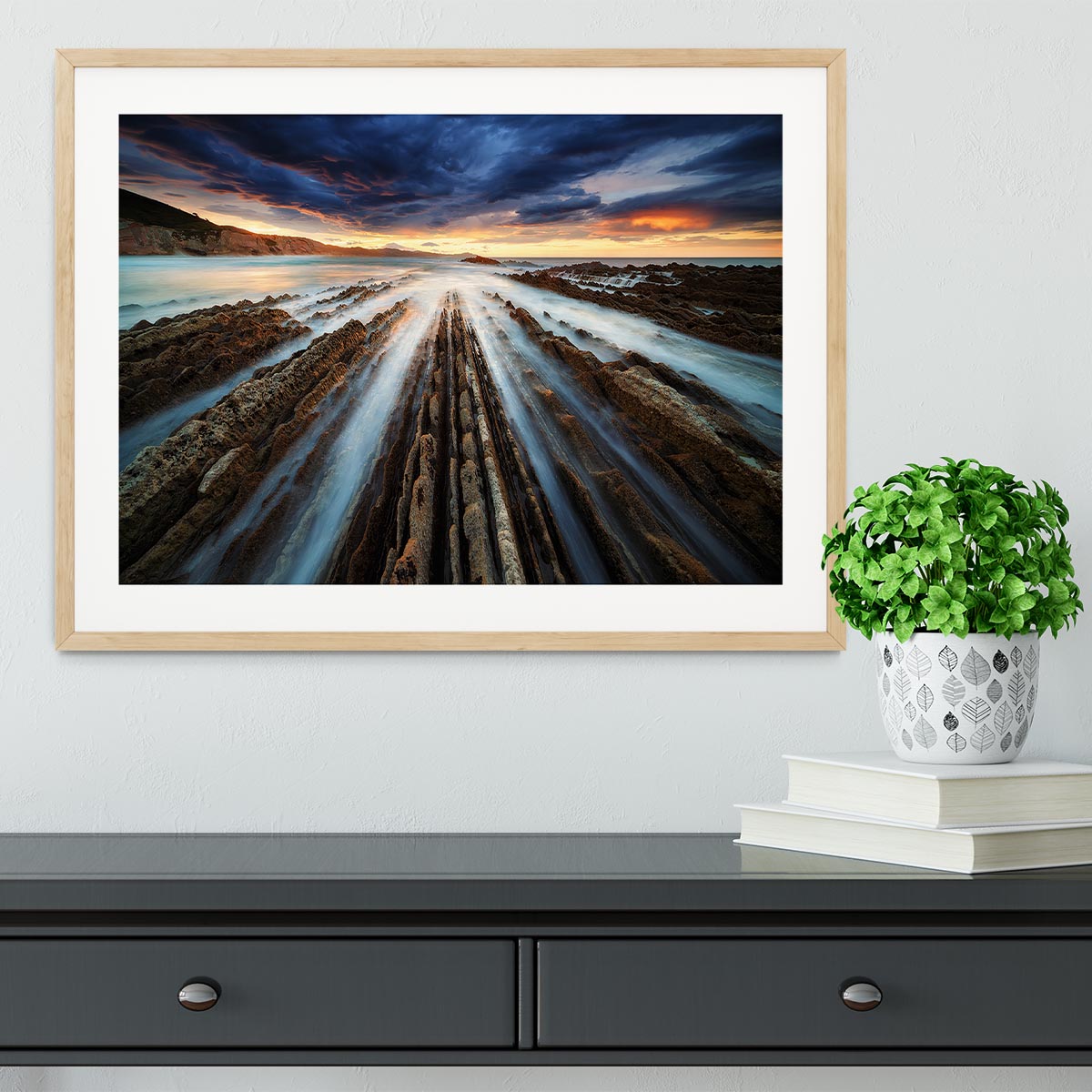 Zumaia Flysch Framed Print - Canvas Art Rocks - 3