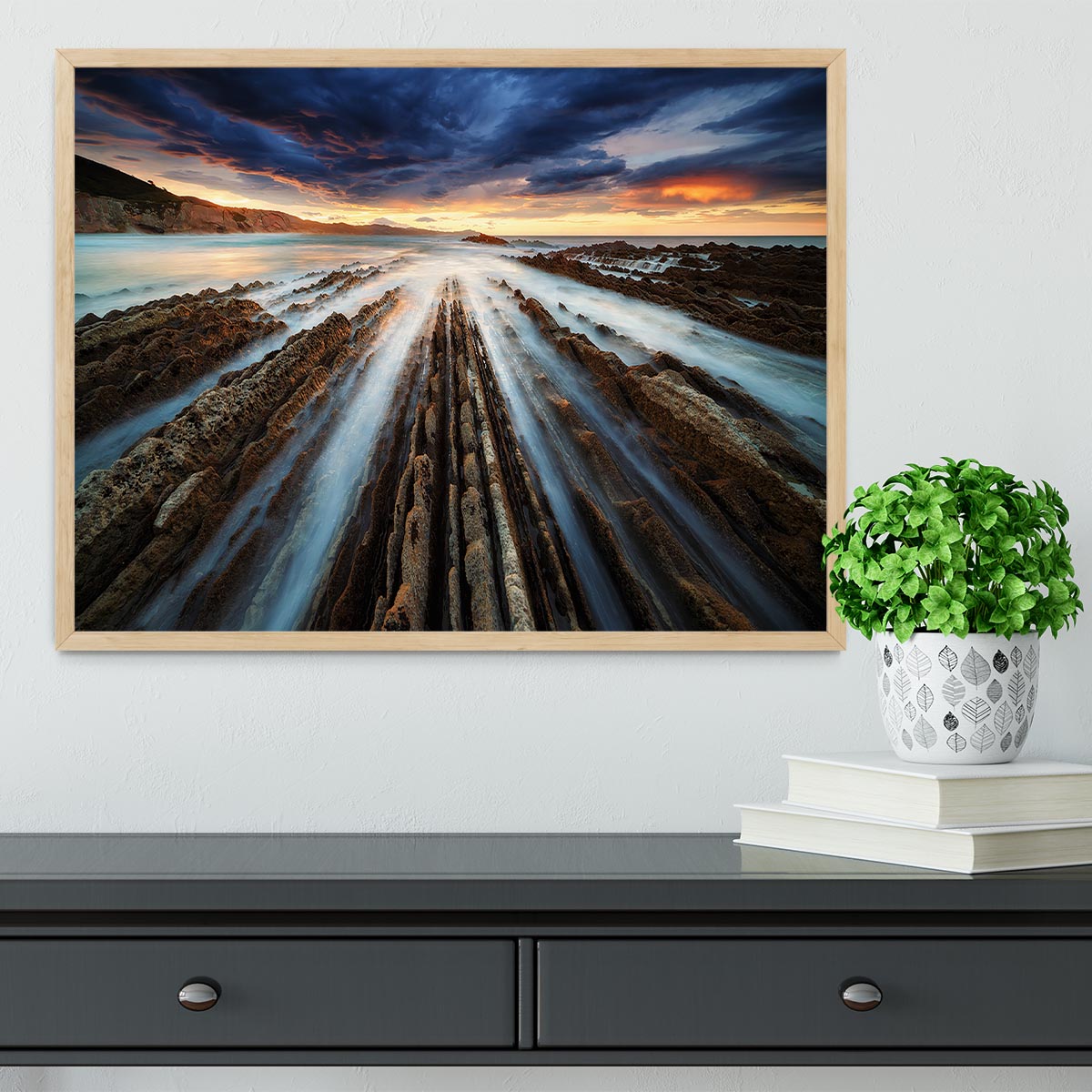 Zumaia Flysch Framed Print - Canvas Art Rocks - 4