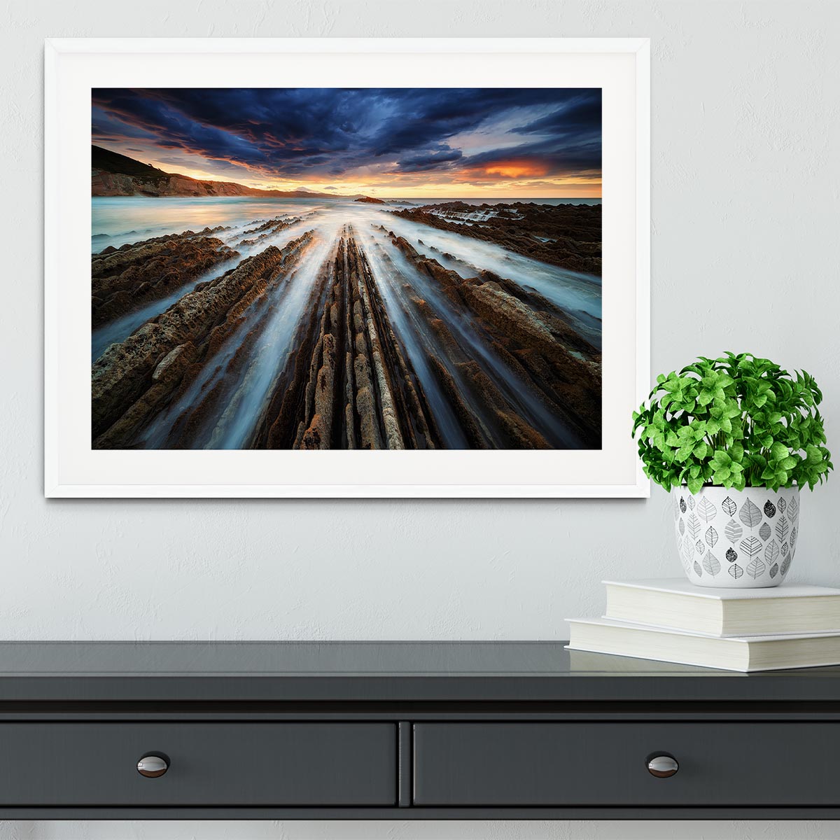 Zumaia Flysch Framed Print - Canvas Art Rocks - 5