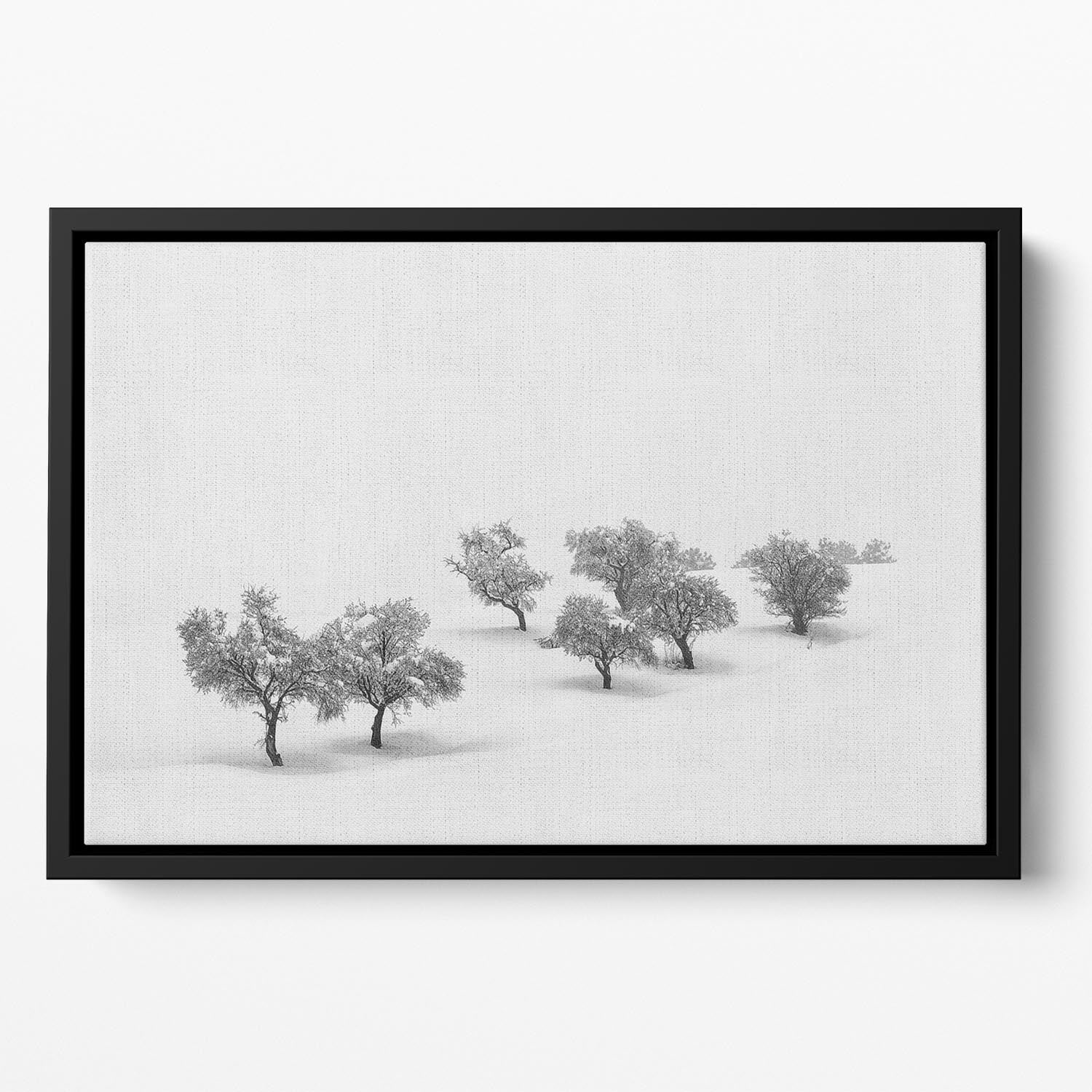 White Carpet Floating Framed Canvas - Canvas Art Rocks - 2