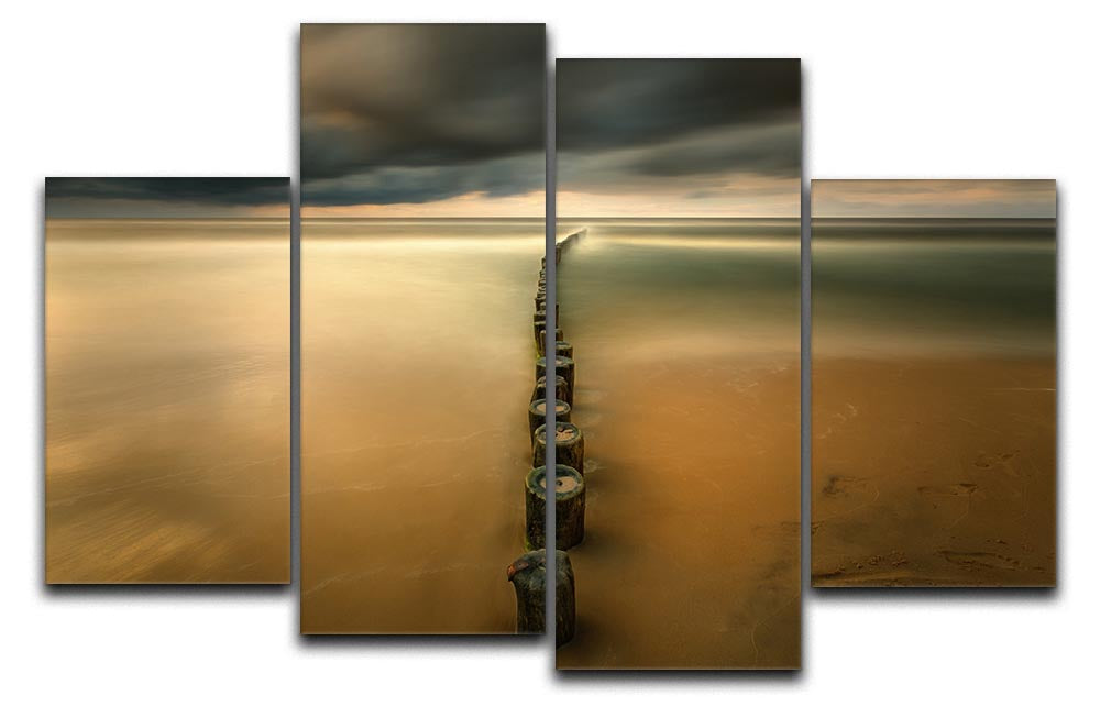 Line 4 Split Panel Canvas - Canvas Art Rocks - 1