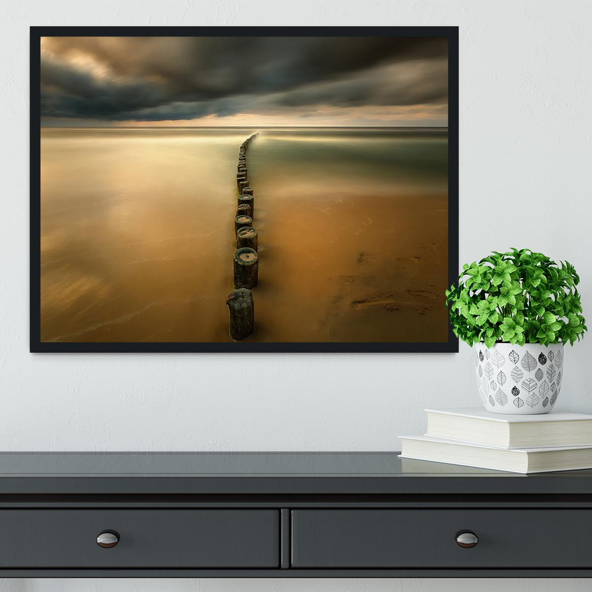 Line Framed Print - Canvas Art Rocks - 2