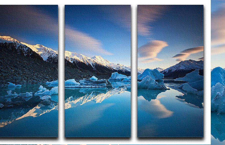 Winter Symmetry 3 Split Panel Canvas Print - Canvas Art Rocks - 1