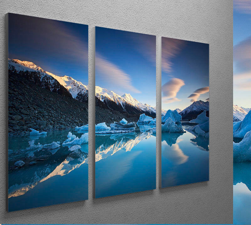 Winter Symmetry 3 Split Panel Canvas Print - Canvas Art Rocks - 2