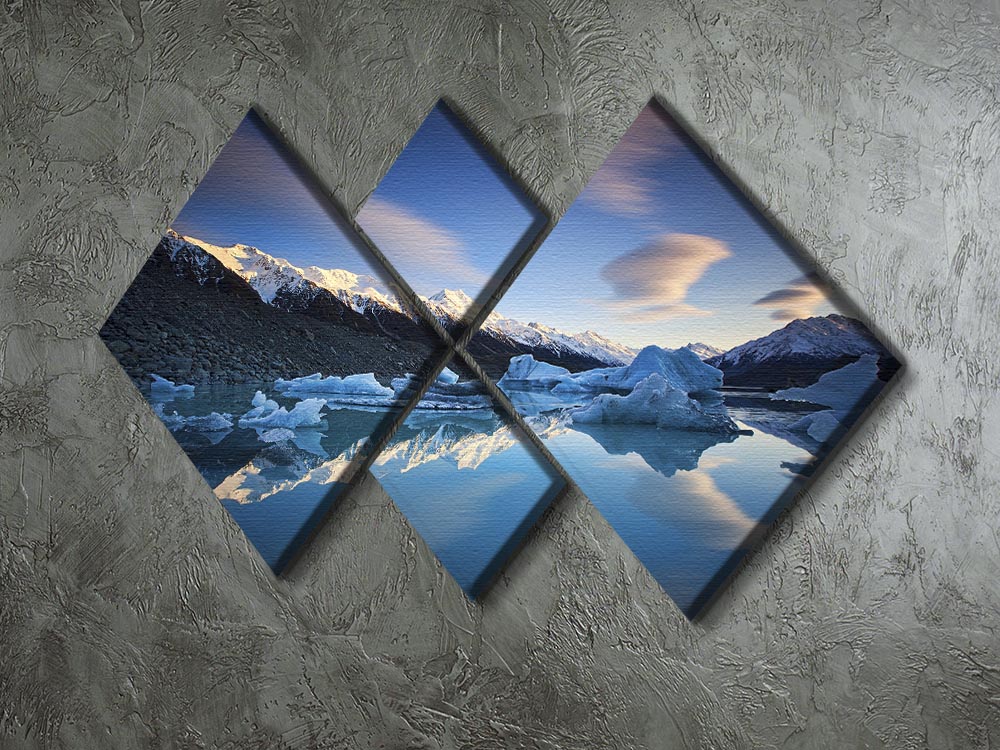 Winter Symmetry 4 Square Multi Panel Canvas - Canvas Art Rocks - 2