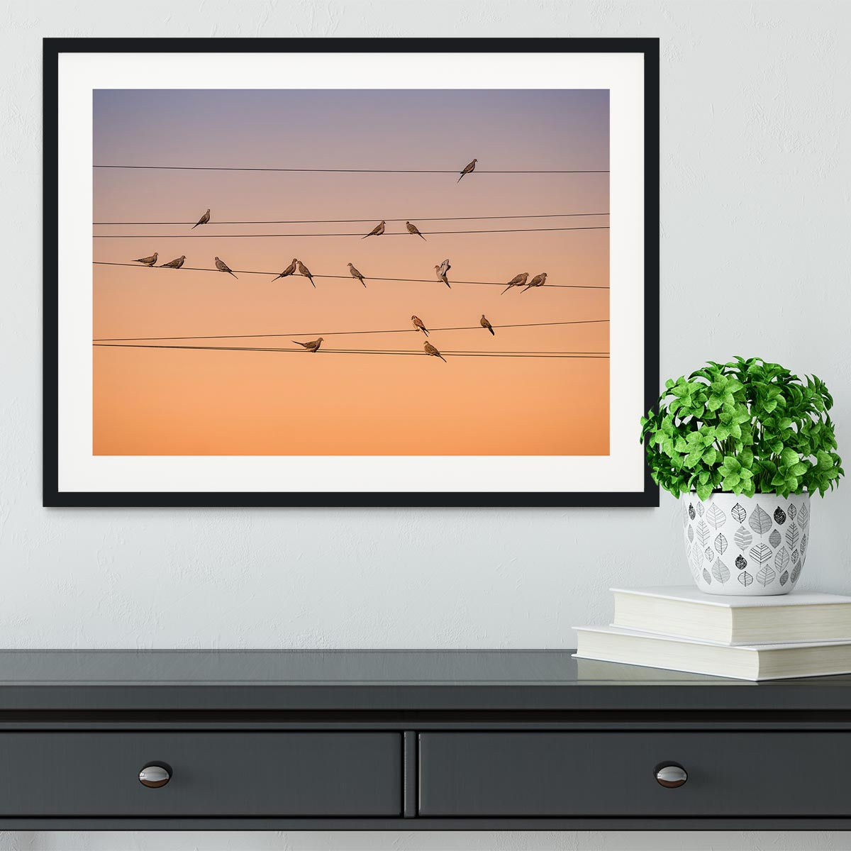 Sunrise Birds Framed Print - Canvas Art Rocks - 1