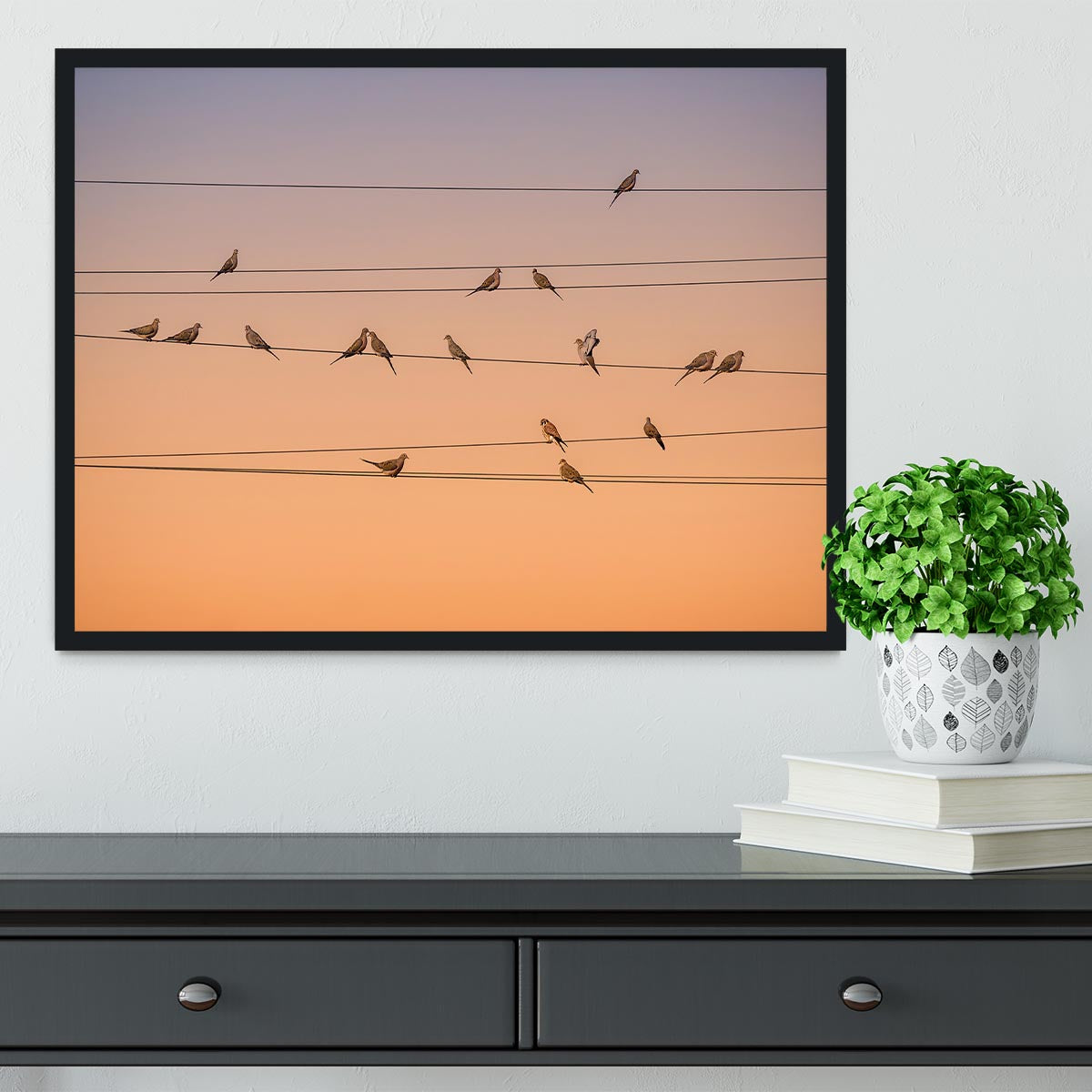 Sunrise Birds Framed Print - Canvas Art Rocks - 2