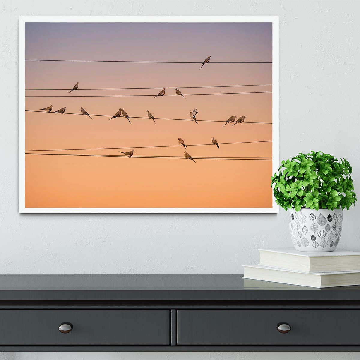 Sunrise Birds Framed Print - Canvas Art Rocks -6