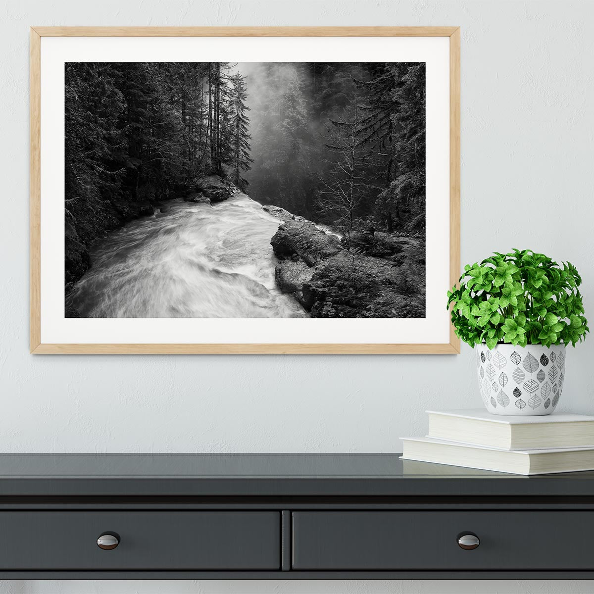 Over The Falls Framed Print - Canvas Art Rocks - 3