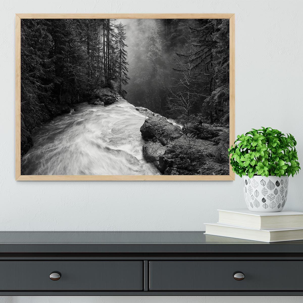 Over The Falls Framed Print - Canvas Art Rocks - 4