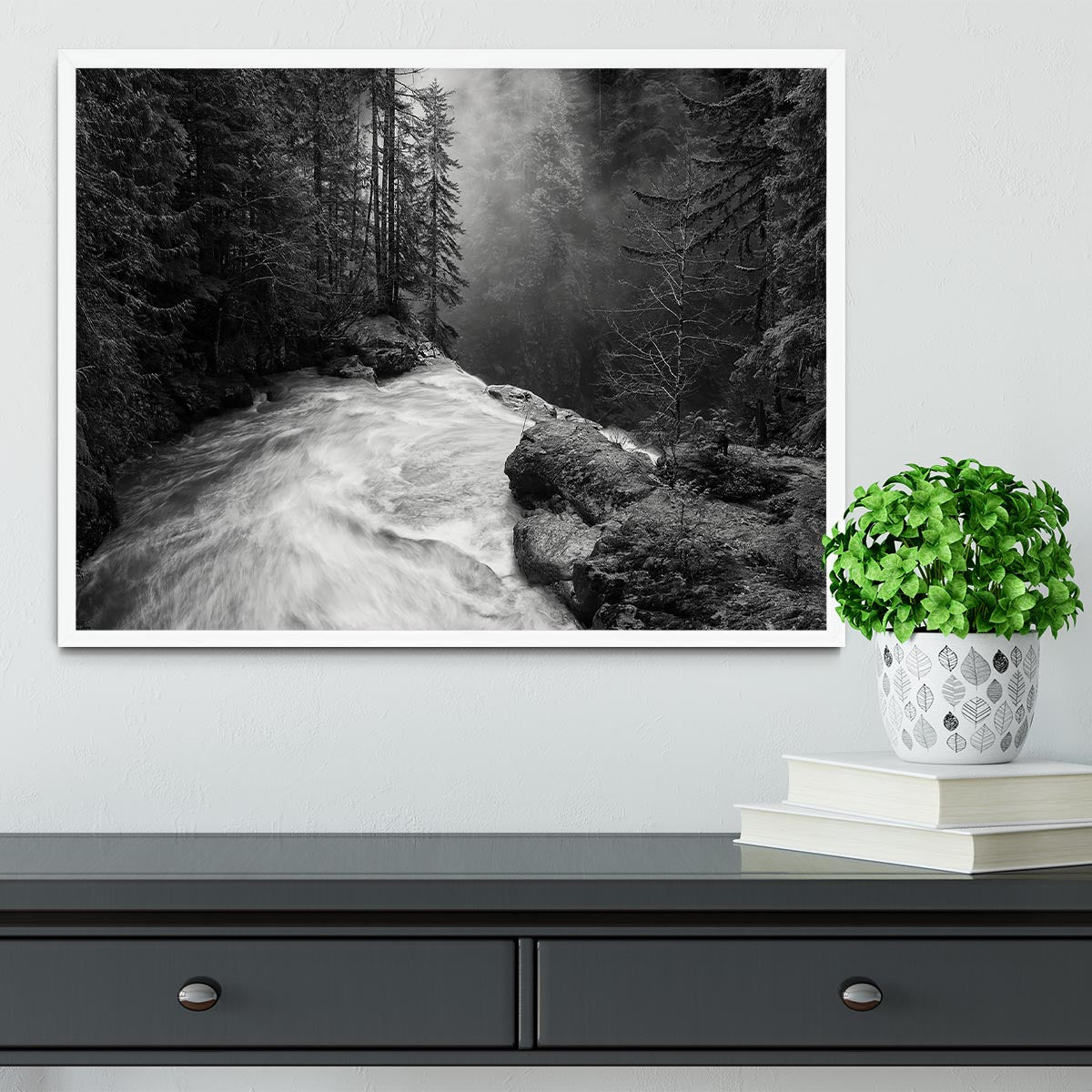 Over The Falls Framed Print - Canvas Art Rocks -6