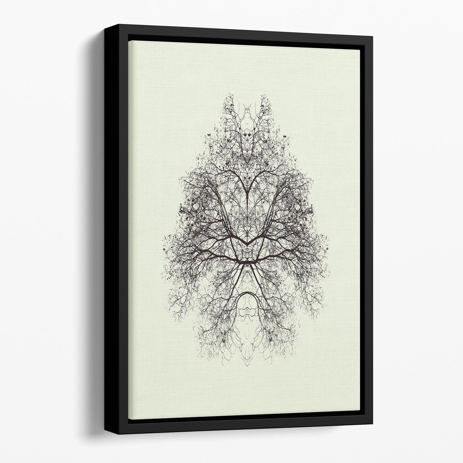 Rorschach Test Floating Framed Canvas - Canvas Art Rocks - 1