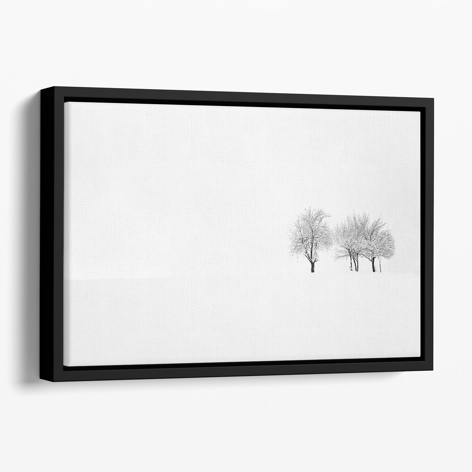 Tree And Silence Floating Framed Canvas - Canvas Art Rocks - 1