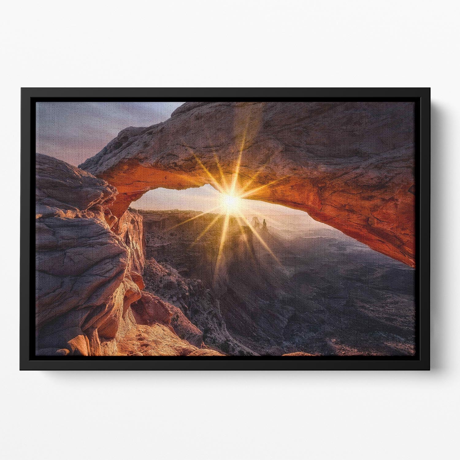 The Mesa Arch Floating Framed Canvas - Canvas Art Rocks - 2