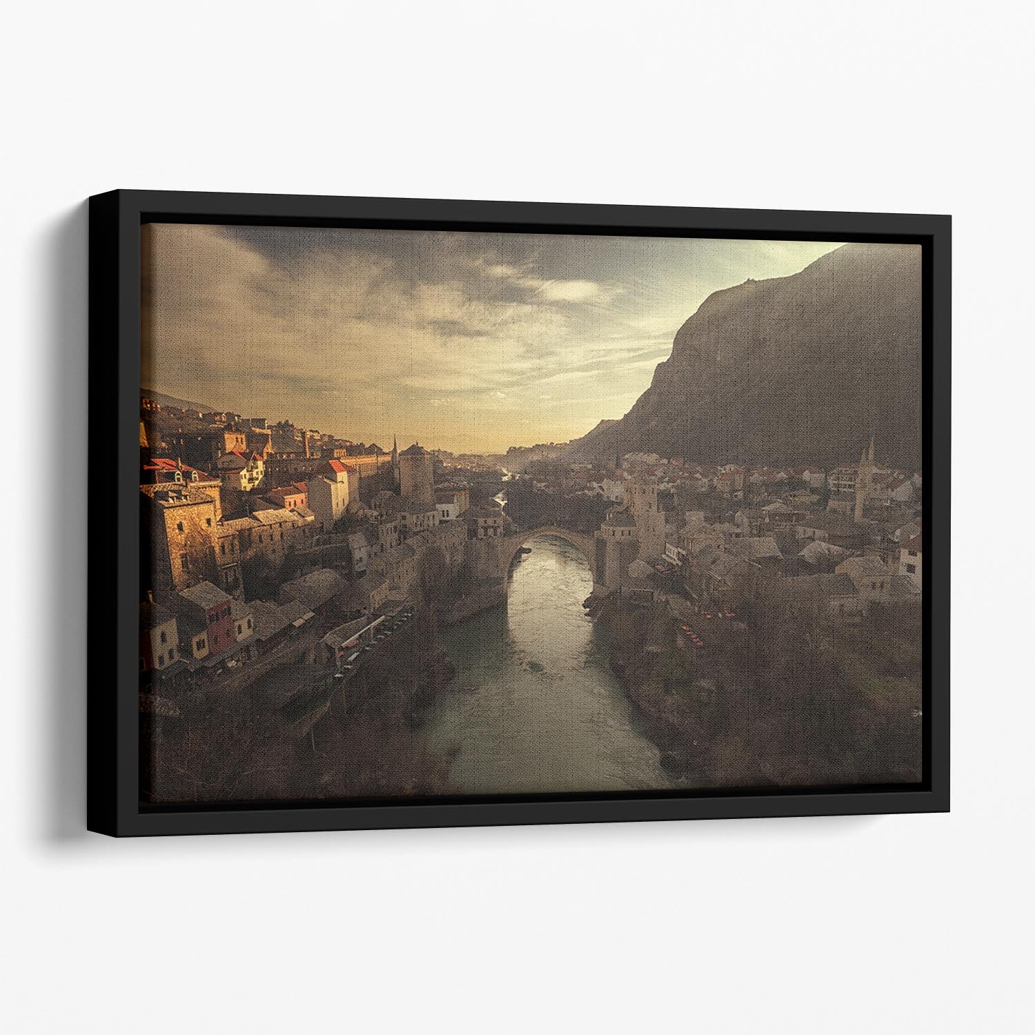 Mostar Floating Framed Canvas - Canvas Art Rocks - 1