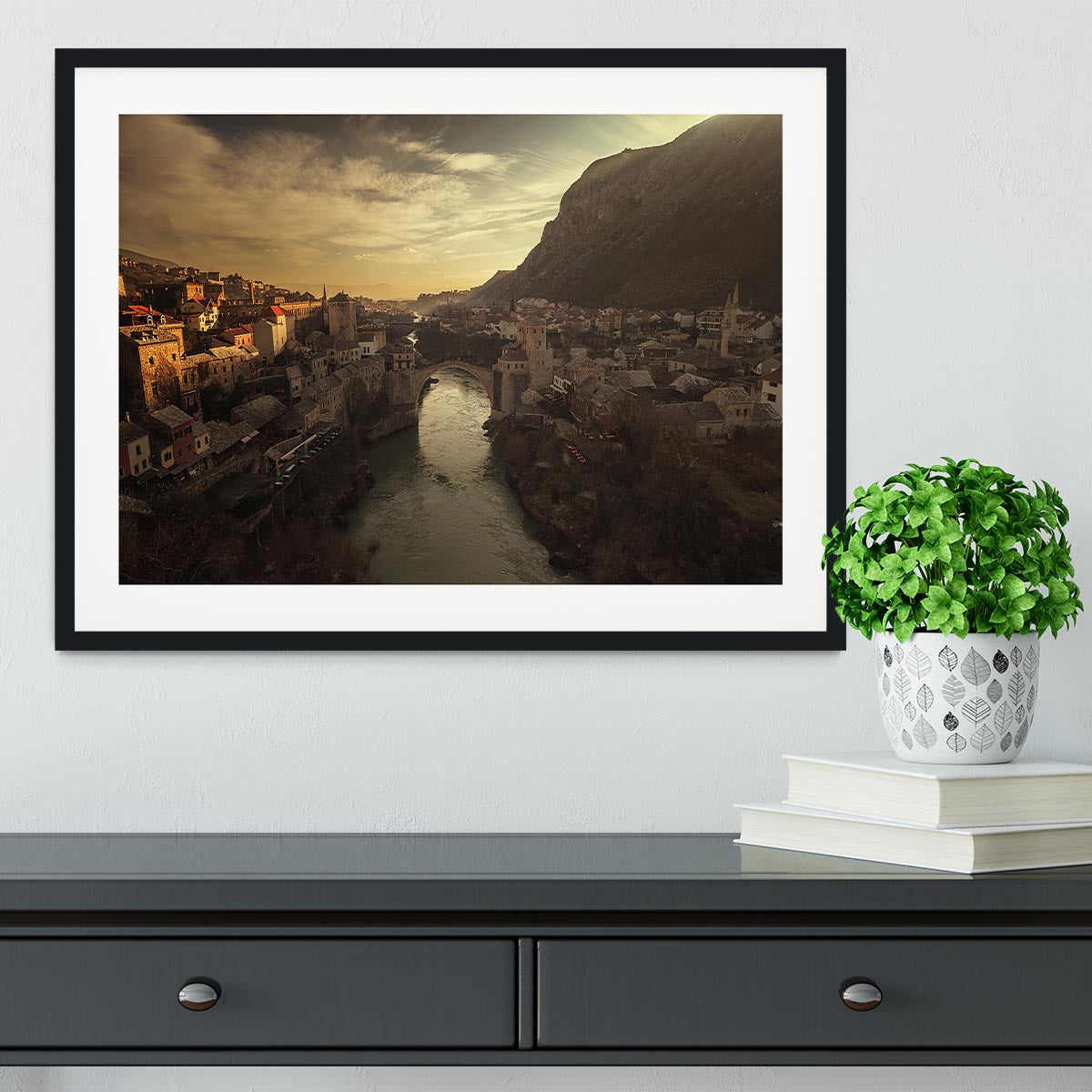 Mostar Framed Print - Canvas Art Rocks - 1