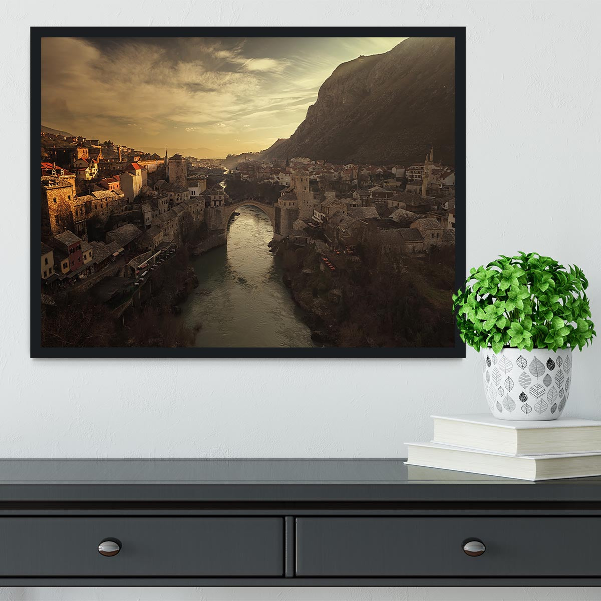 Mostar Framed Print - Canvas Art Rocks - 2