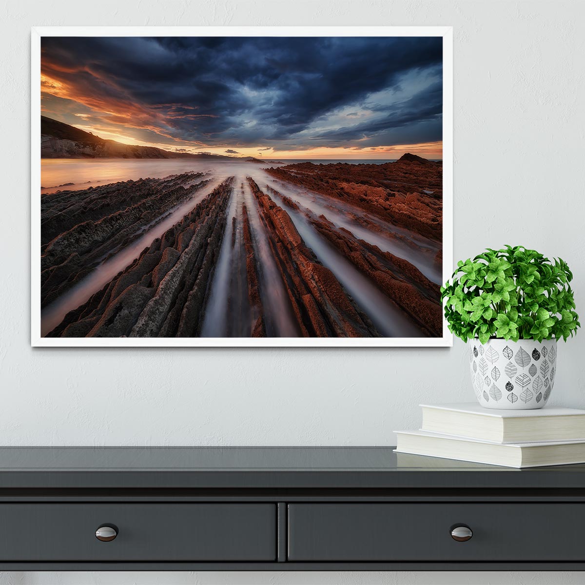 Zumaia Flysch 6 Framed Print - Canvas Art Rocks -6