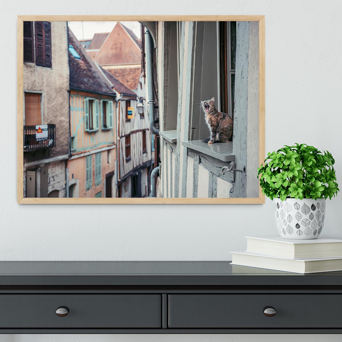 Cat In Window Framed Print - Canvas Art Rocks - 4