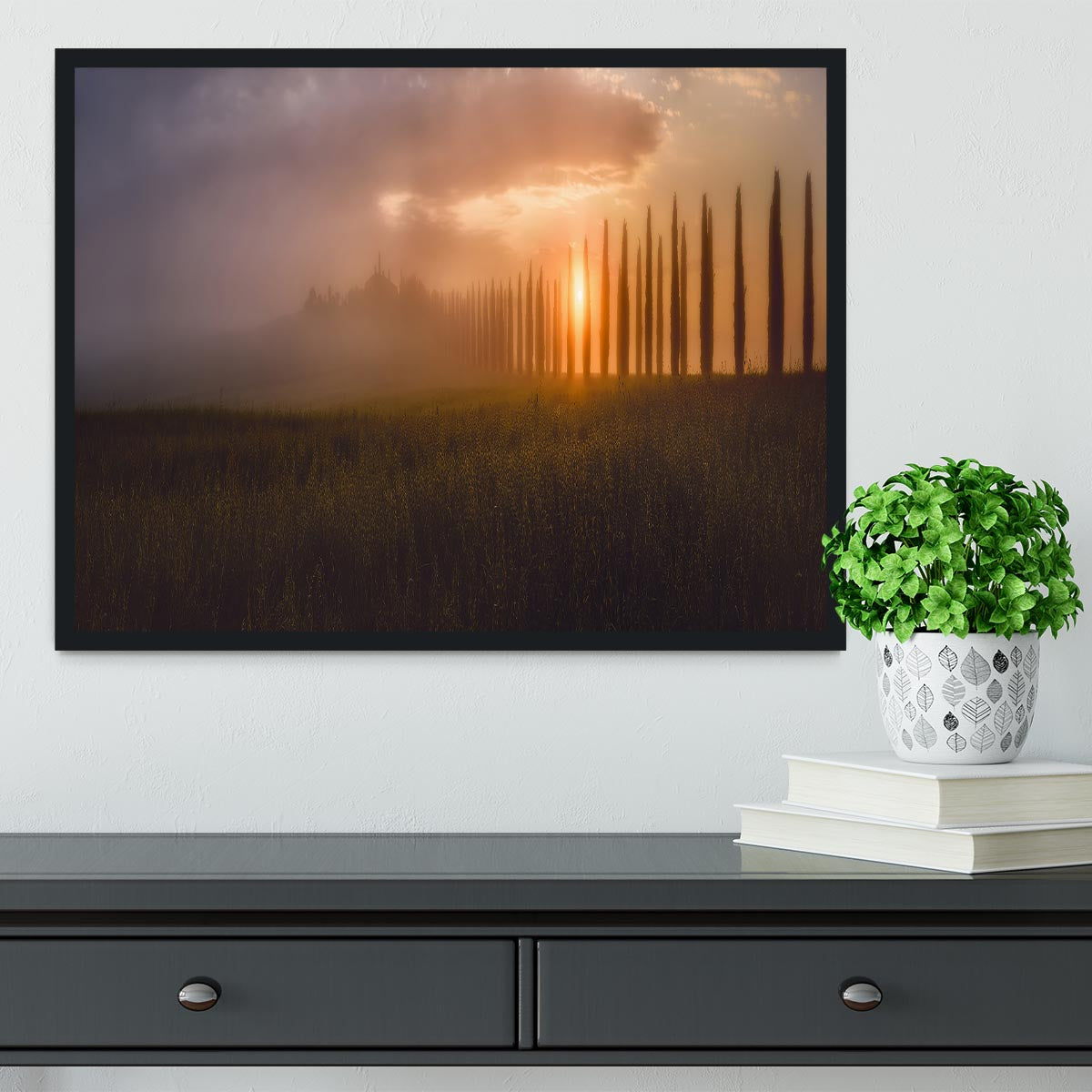 Tuscany Sunrising Framed Print - Canvas Art Rocks - 2