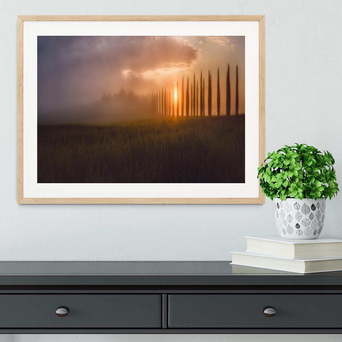 Tuscany Sunrising Framed Print - Canvas Art Rocks - 3