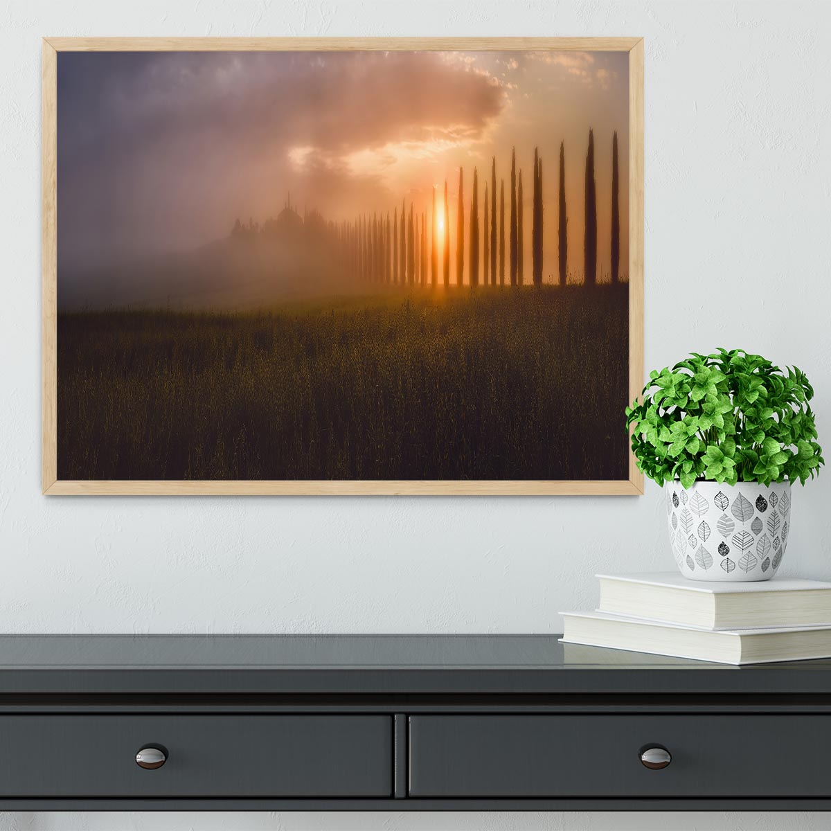 Tuscany Sunrising Framed Print - Canvas Art Rocks - 4