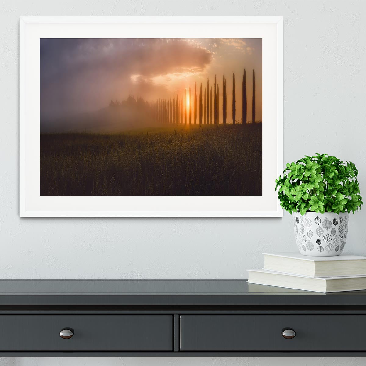 Tuscany Sunrising Framed Print - Canvas Art Rocks - 5